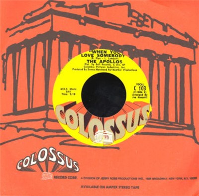 The Apollos - When You Love Somebody / I Wasn't Born (Til The Day I Met You) download mp3 flac
