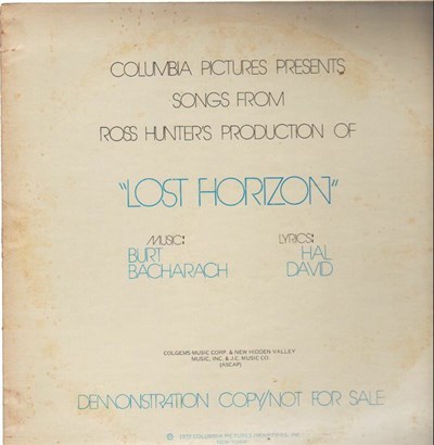 Burt Bacharach / Hal David - Columbia Pictures Presents Songs From Ross Hunter's Production Of Lost Horizon download mp3 flac