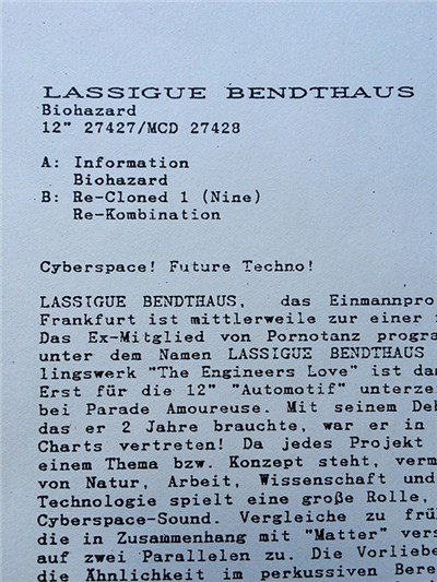 Lassigue Bendthaus - Biohazard download mp3 flac