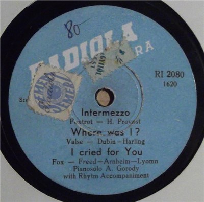 A. Gorody - Intermezzo - Where Was I? - I Cried For You / You Go To My Head - Dinah download mp3 flac