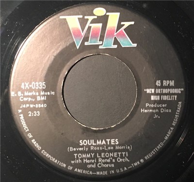 Tommy Leonetti With Henri René's Orch. And Chorus - Soulmates / Dream Lover download mp3 flac