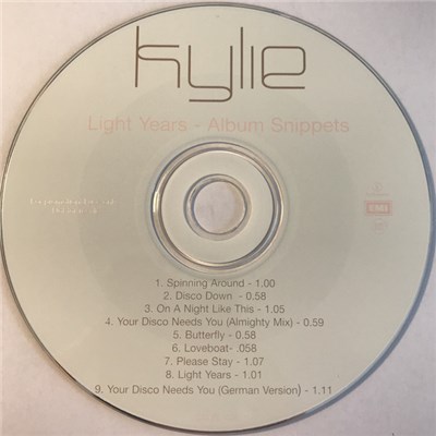 Kylie - Light Years - Album Snippets download mp3 flac