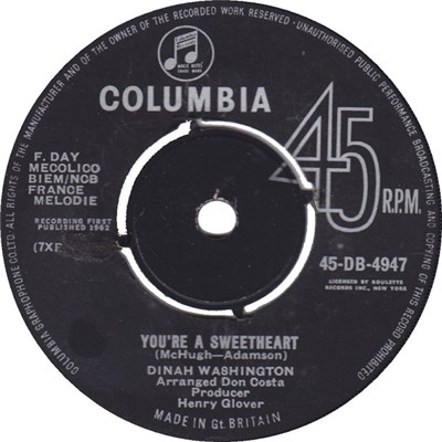 Dinah Washington - You're A Sweetheart / It's A Mean Old Man's World download mp3 flac