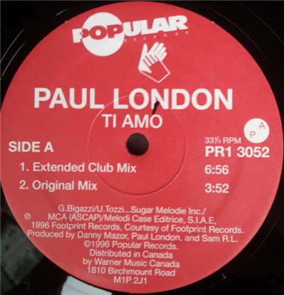 Paul London - Ti Amo download mp3 flac