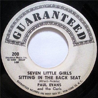 Paul Evans And The Curls - Seven Little Girls Sitting In The Back Seat / Worshipping An Idol download mp3 flac