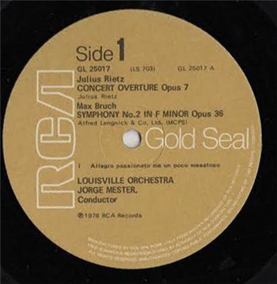 The Louisville Orchestra, Julius Rietz, Max Bruch - Concert Overture Op. 7 / Symphony No.2 In F Minor download mp3 flac