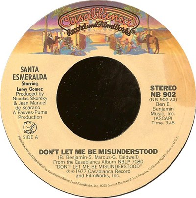 Santa Esmeralda Starring Leroy Gomez - Don't Let Me Be Misunderstood / You're My Everything download mp3 flac