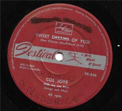 Col Joye ,with The Joy Boys - Sweet Dreams Of You download mp3 flac