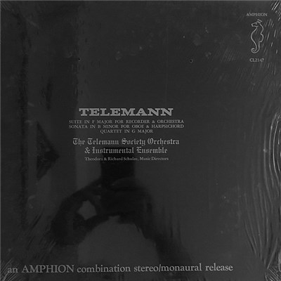 Telemann, The Telemann Society Orchestra & Instrumental Ensemble, Theodora Schulze, Richard Schulze - Music For Orchestra And Ensemble download mp3 flac