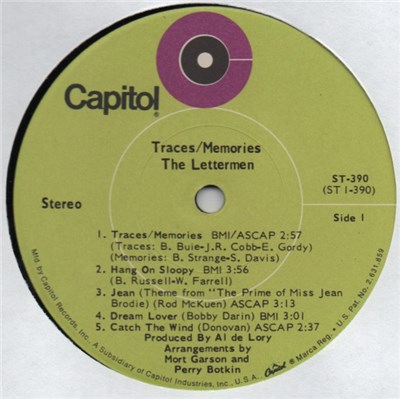 The Lettermen - Traces/Memories download mp3 flac