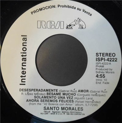 Santo Morales - Desesperadamente / Amor / Besame Mucho / Solamento Una Vez / Ahora Seremos Felices (Medley) download mp3 flac