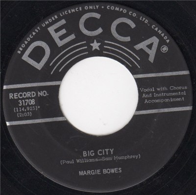Margie Bowes - Big City download mp3 flac