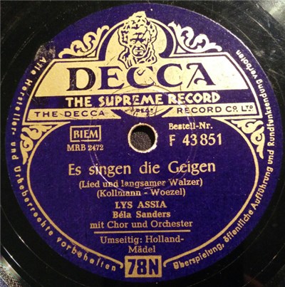 Lys Assia, Béla Sanders - Es Singen Die Geigen / Holland-Mädel download mp3 flac