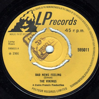 The Vikings - Bad News Feeling / What Can I Do? download mp3 flac