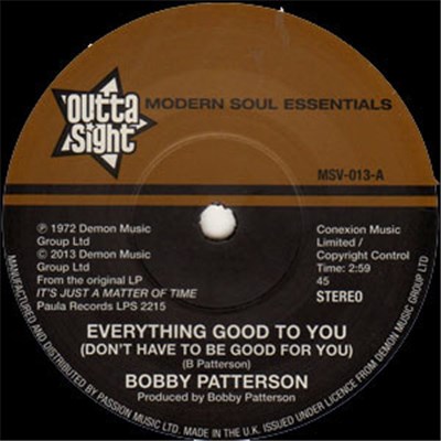 Bobby Patterson - Everything Good To You (Don't Have To Be Good For You) / I Get My Groove From You download mp3 flac