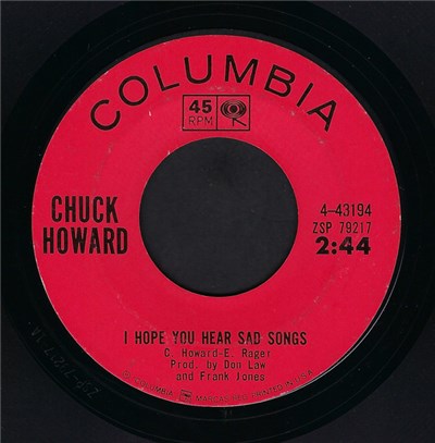 Chuck Howard - I Hope You Hear Sad Songs / After My Laughter Came Tears download mp3 flac