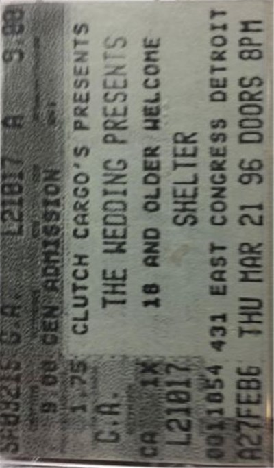 The Wedding Present - Live Tape No. 16 - Detroit 21 March 1996 download mp3 flac