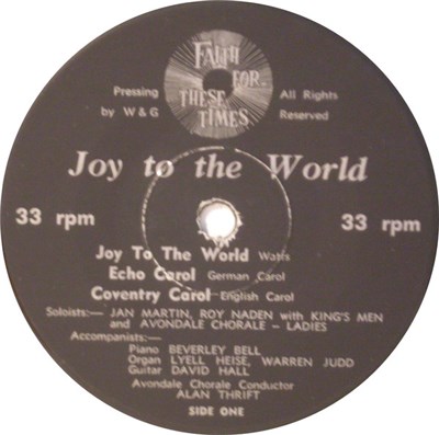 Jan Martin , Roy Naden With King's Men , Avondale Chorale - Ladies - Joy To The World download mp3 flac