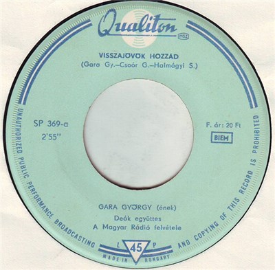 Gara György, Tárkányi Tamara - Visszajövök Hozzád / Magadra Vess download mp3 flac
