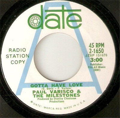Paul Varisco & The Milestones - Gotta Have Love/Look Around You People download mp3 flac