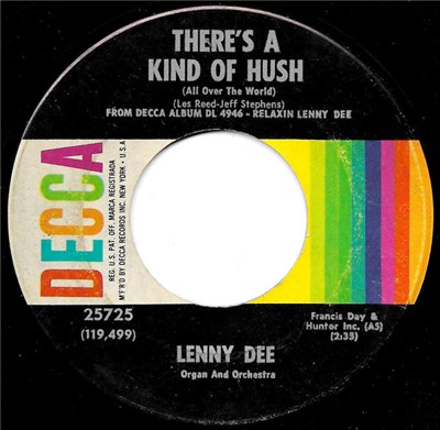 Lenny Dee - There's A Kind Of Hush (All Over The World) download mp3 flac