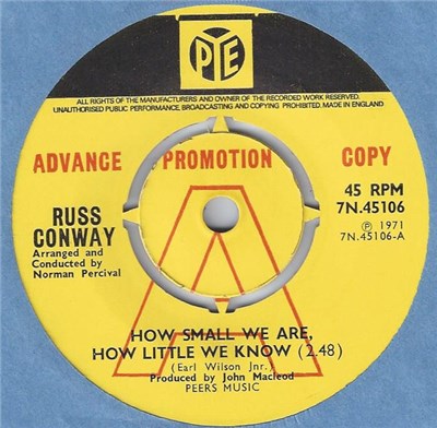 Russ Conway - How Small We Are, How Little We Know download mp3 flac