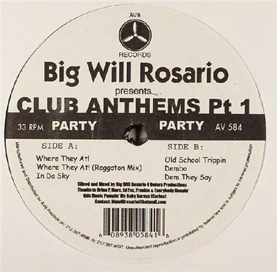 Big Will Rosario - Presents "Club Anthems Pt. 1" download mp3 flac