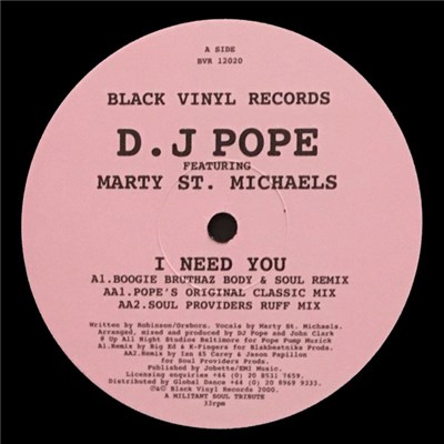 D.J Pope Featuring Marty St. Michaels - I Need You download mp3 flac