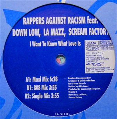 Rappers Against Racism Feat. Down Low, La Mazz, Scream Factory - I Want To Know What Love Is download mp3 flac