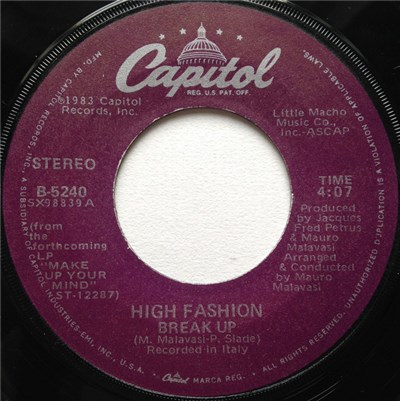 High Fashion - Break Up download mp3 flac