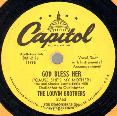 The Louvin Brothers - God Bless Her ('Cause She's My Mother) download mp3 flac
