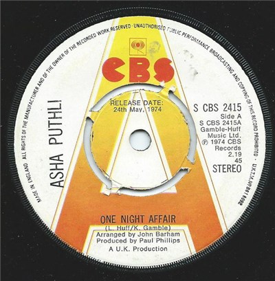 Asha Puthli - One Night Affair download mp3 flac