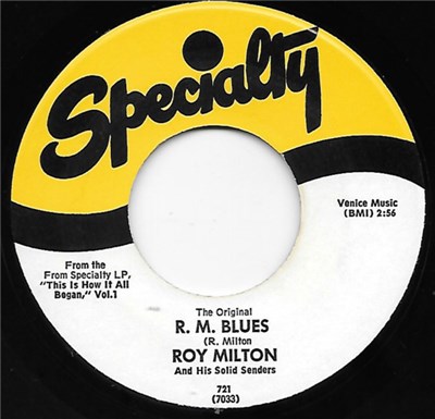 Roy Milton And His Solid Senders - R. M. Blues / Best Wishes download mp3 flac