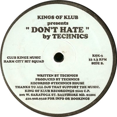 Technics - Come On Baby / Don't Hate download mp3 flac