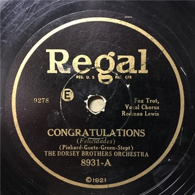 The Dorsey Brothers Orchestra - Congratulations / Beside An Open Fireplace download mp3 flac