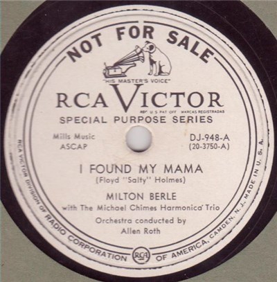 Milton Berle with The Michael Chimes Harmonica Trio - I Found My Mama / I'll Kiwl You A Miwl-Yun Times download mp3 flac