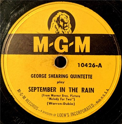 George Shearing Quintette - September In The Rain / Bop, Look And Listen download mp3 flac