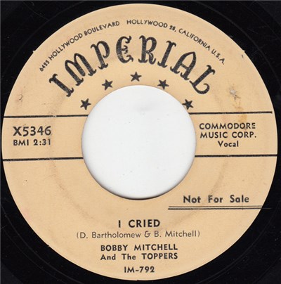 Bobby Mitchell And The Toppers - I Cried download mp3 flac