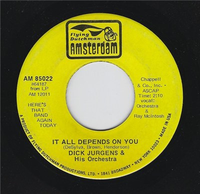 Dick Jurgens & His Orchestra - It All Depends On You / Why Don't You Fall In Love With Me download mp3 flac