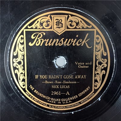 Nick Lucas - If You Hadn't Gone Away / Brown Eyes-Why Are You Blue download mp3 flac
