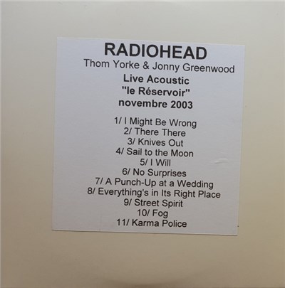Radiohead - Live Accoustic "Le Reservoir" november 2003 download mp3 flac