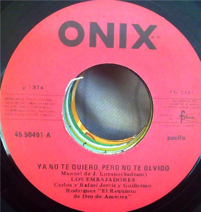 Trio Los Embajadores - Ya No Te Quiero Pero No Te Olvido / Te Abrazo Y Te Beso download mp3 flac