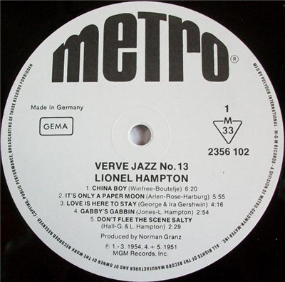 Lionel Hampton - Verve Jazz No.13 download mp3 flac