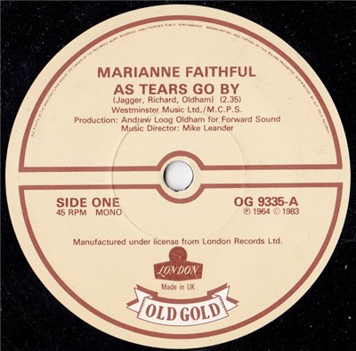 Marianne Faithful - As Tears Go By / Come And Stay With Me download mp3 flac