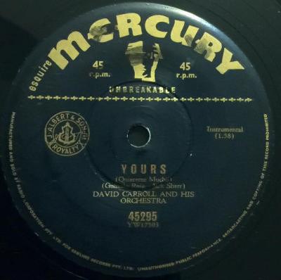 David Carroll - Yours (Quiereme Mucho) / Side Saddle download mp3 flac