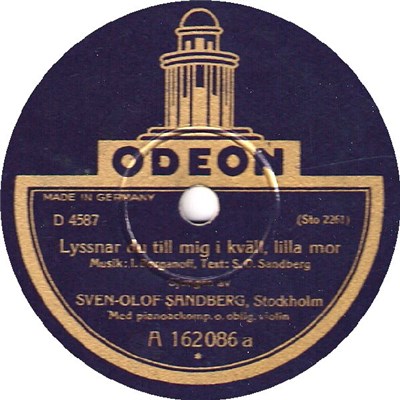 Sven-Olof Sandberg - Lyssnar Du Till Mig I Kväll, Lilla Mor / Vintergatan download mp3 flac