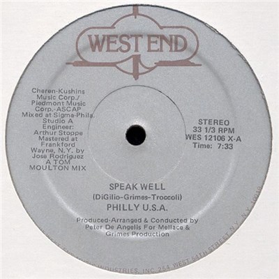 Philly U.S.A. - Speak Well / Instrumentally Speaking download mp3 flac