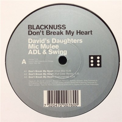 Blacknuss Featuring David's Daughters, Mic Mulee, ADL & Swing - Don't Break My Heart download mp3 flac