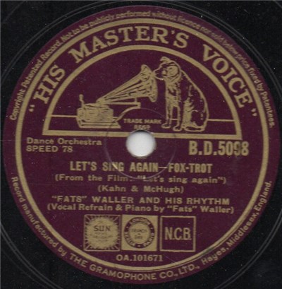 "Fats" Waller And His Rhythm - Let's Sing Again / Crosspatch download mp3 flac