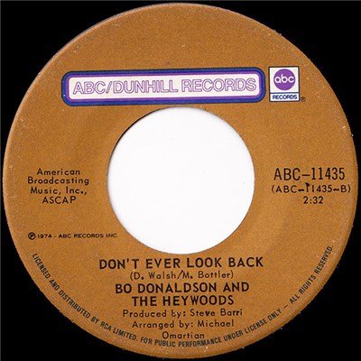 Bo Donaldson & The Heywoods - Billy, Don't Be A Hero / Don't Ever Look Back download mp3 flac